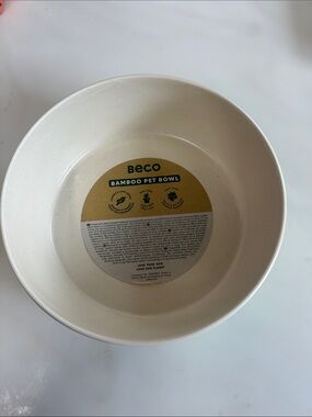 Bamboo Pet Bowl - Cream Eco-Friendly Dog Bowl